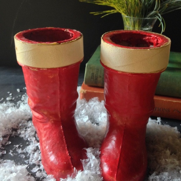 Vintage Christmas 1940s Santa Boots Festive Decor - Picture 3 of 3